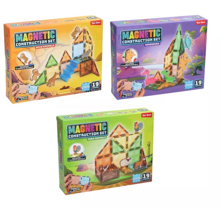 Magnetic Construction Set dieren 19 delig